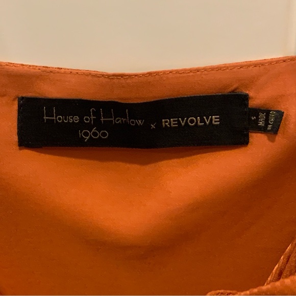House of Harlow 1960 X REVOLVE Ira Mini Dress Burnt Sienna Orange Cowl $148.00 - Picture 7 of 11